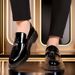Men's Classic Black Dress Shoes For Wedding & Business, Soft Sole Comfortable Office Shoes, Round Toe Formal Shoes For Men_vogvips.com