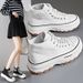 2024 New Women High Top Sneakers Lace-Up Casual Plarform Height Canvas Non-slip Wear Resistant Spring Female Vulcanize_vogvips.com