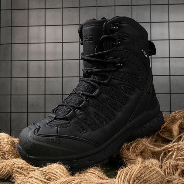 Large Size Breathable Tactical Boots, Special Forces Outdoor Hiking Wear-resistant Training Combat Boots, Zhongbang Men's Military Boots_vogvips.com