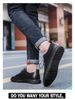 Shallow Mouth Round Head Irst Layer Cowhide Men's Board Shoes Ront Lace-up Lat Heel Casual Men's Shoes Small White Shoes_vogvips.com