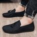 SHLIANG Shoes For Men New Classic Tassels Casual Shoes High-quality Suede Men's Leather Shoes Comfor Soft Sole Male's Loafers Flats X0015_vogvips.com