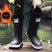 Cotton Men's High Tube Outer Waterproof Rain Shoes, Sizes 39-44_vogvips.com