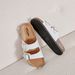 Shoes 2025 Summer New Double-Breasted Cork Slippers Unisex Outdoor Leather One-Word Sandals_vogvips.com