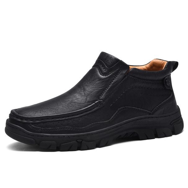 Men's Casual Shoes Short Boots Outdoor Casual Men's Boots Trendy Leather Casual Leather Shoes Men's Shoes_vogvips.com