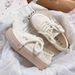 High Beauty Little White 2024 Autumn New Canvas Breathable Skirt Paired Half Dragged And One Footed Women's Shoes_vogvips.com