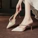 8189-2 Thi Heel High Heels Wome Sati Closed Toe Sadals Oe Strap Rhiestoe Fairy Style Elegat Europea Ad_vogvips.com