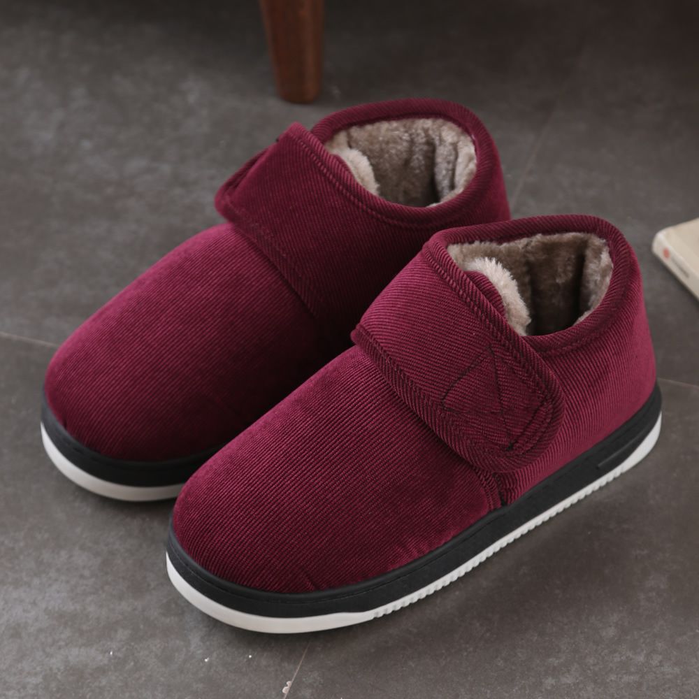 MTX Middle-aged Elderly Slippers Men Women, Winter Cotton For Indoor And Outdoor Wear, Warm Fleece-lined Cold-resistant_vogvips.com