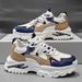 Men's Dad Shoes Breathable Leather Fashion Casual Thick Sole Height Increasing Walking Sneakers Spring Trendy Versatile_vogvips.com