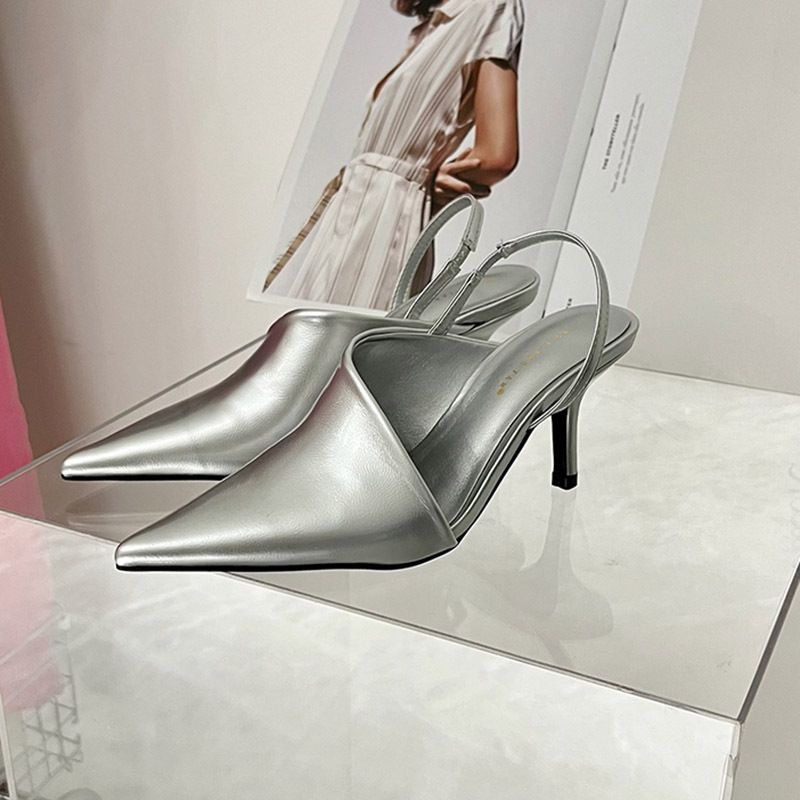 P9Niche Design 2023 New European And American Pointed High Heels Fashionable Wom's Shoes Versatile Toe Sandals For_vogvips.com