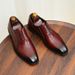New men's formal leather shoes laser craft men's shoes Goodyear cowhide wedding fashion shoes_vogvips.com
