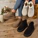 SHLIANG New Winter Women Snow Boots Plush Warm Non Slip Waterproof Ladies Flats Sneakers Casual Slip on Female Ankle Boots Botas Mujer Y0078_vogvips.com