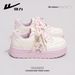 Huili WXY-Q273Z Thick-Soled Platform Shoes For Women, 2026 Spring New Model, Versatile Sneakers With Pony Pendant, White Shoes (Magic_vogvips.com