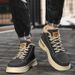 New Leather Spring Men's Shoes High-top Men's Heightening Tooling Martin Boots_vogvips.com