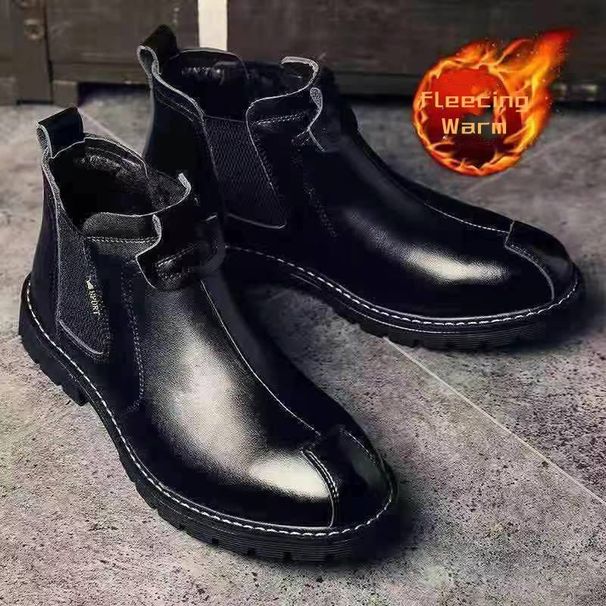 M908 2024 Autumn men's leather shoes retro British leather boots casual men's high top shoes short boots work boots_vogvips.com