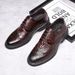 Euro Step 2025 New Brogue British Business Formal Genuine Carved Casual Leather Men's Shoes_vogvips.com