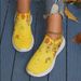 Large Size Spring Breathable Sports And Leisure Rhinestone Rainbow Shiny Flying Woven, Thick Soled Running Women's_vogvips.com