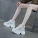 Women's Thick-soled Dad Shoes, 2026 Spring New Model, Popular Online Style, Casual And Versatile, Special Fabric, 9cm_vogvips.com