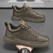 High Top Spring New Breathable Anti Slip Chef Men's Versatile Black Leather Sports Casual Board Shoes_vogvips.com