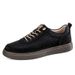 Men's Shoes Thin Punched Board Shoes Sports And Leisure Leather Shoes Real Cowhide Thick-soled Breathable Hollow Shoes_vogvips.com