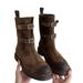 Retro Fashion Belt Buckle Western Cowboy Slimming Short Women's Melard Martin Motorcycle Boots_vogvips.com