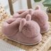 Women's Cotton With Heel, Thick Sole, Non-Slip, Maternity Shoes, Plush, Cute, Thickened, Warm Winter Slippers For Home_vogvips.com