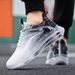 Men's plus Size Running Shoes Breathable Leather Upper Shock Absorbing Casual Style Height Increasing Versatile Shoes for Teenagers And Students_vogvips.com