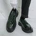 Men's British Fashion Black And White Color-blocking Tassel Thick-soled Heightened With One Foot, Korean Casual Round-toe Business Men's Shoes_vogvips.com