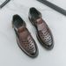 New Fashion French Men's Leather Shoes Genuine Leather Buckle Sandals British Summer Breathable Business Casual Shoes Large Size 38-46_vogvips.com