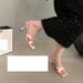 Women's Strappy Square-Toe High Heel Sandals - Elegant Open-Toe Cross Strap Slides For Summer To Wear With Skirts In Summer._vogvips.com
