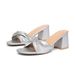 Women's Block Heel Sandals & Crystal Bag Set – French Style Evening Shoes With Rhinestone Clutch (Luxury Matching Combo)_vogvips.com