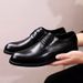 Niche Genuine Leather Casual Shoes Spring Business Formal Shoes Inner Heel Increased Suit Wedding Men's Shoes Lace-Up_vogvips.com