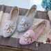 Flat With Cow Tendon Sole Spring And Summer, Three-dimensional Embroidery Fashion Embroidered Cloth Women, Single Shoes_vogvips.com