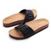 Bebealy Classic Women Sandals Unisex Women Clogs Shoes Casual Nonslip Beach Sandals Cork Footbed Slippers With Double Buckle_vogvips.com
