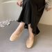 Retro Cross-Strap Suede Soft Leather Women's Mary Jane Flats Ballet Shallow Square-Toed Single Shoes_vogvips.com