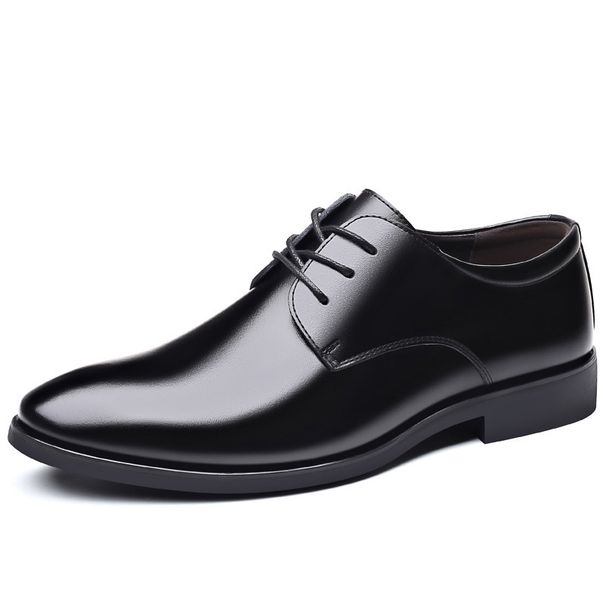 New Comfortable Lightweight Trendy British Style Leather Casual Business Commuting Versatile Men's Shoes_vogvips.com