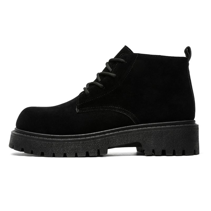 New Leather Spring Men's Shoes High-top Men's Heightening Tooling Martin Boots_vogvips.com