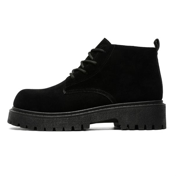 New Leather Spring Men's Shoes High-top Men's Heightening Tooling Martin Boots_vogvips.com