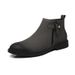 Martin Boots Men's Thick-soled Waterproof Leather High-top Leather Boots Men's Side Zipper Wind-increased Short Boots_vogvips.com