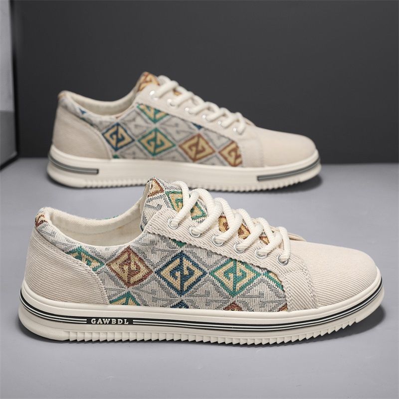 Canvas Men's Summer Breathable Thin Casual Low-top Board Men Sports Soft Soled Linen Fashion Shoes_vogvips.com