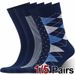 1/5 Pairs Men Diamond Pattern Business Mid Tube Anti Odor Sweat Absorbing Comfortable Breathable All Season Casual Socks_vogvips.com