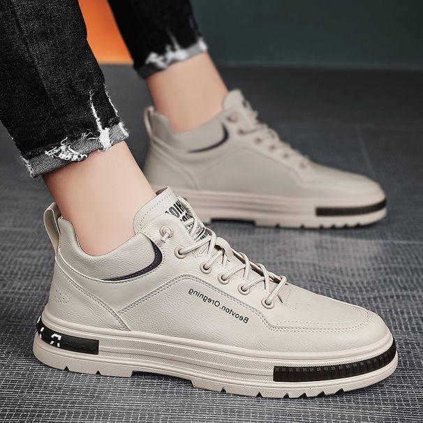 Autumn British Style Men's Sneakers Casual Korean Version Leather Shoes With Hidden 10cm Height Increase_vogvips.com
