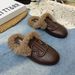 Soft Fur Women, Flat Mules For Outdoor Wear, Slip-On Lazy Shoes, New Autumn 2025_vogvips.com