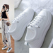 Women's White 2026 Spring New Korean Version Versatile Thick-soled Sneakers Dad Trendy Shoes_vogvips.com