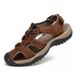Large Summer New Men's Hollow Breathable Sandals Slippers Outdoor Baotou Beach Dad's Shoes 47_vogvips.com