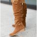 Women's Classic Side-Zip Knee-High Boots In Soft Suede & PU - Low Heel, Round Toe, Comfortable & Stylish For Autumn Winter Women Boots_vogvips.com