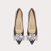 Fattened And Widened Black Crystal High Heels, Thin Heels, Fairy Wind Spring Large Size Women's Shoes 41-44 Genuine Leather_vogvips.com