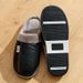 Big Size Winter Casual Men's Slippers Indoor Waterproof PU Leather Home Shoes Fur Flat Warm Fashion Bedroom Houseshoes_vogvips.com