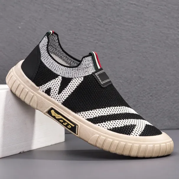 Summer Breathable Lazy Casual Shoes, Comfortable Flat For One Foot, Men's Fashionable Socks Shoes_vogvips.com