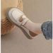 Maternity Caual Women' Leather 2025 Spring New Veratile Internet Celebrity Soft Sole Slip-On Loafer Flat Single_vogvips.com