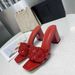 23 Spring/Summer New European And American Style Versatile Chunky Mules For Outdoor Wear, Cowhide High Heel Open-Toe_vogvips.com